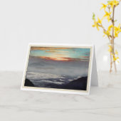 Mount Hōō, Hiroshi Yoshida, Woodcut カード (黄色い花)