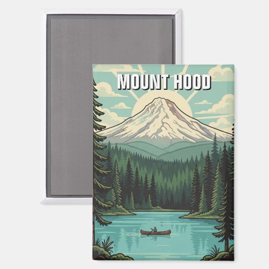 Mount Hood National Forest Oregon マグネット (正面/裏面)