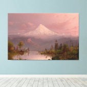 Mount Hood, Oregon キャンバスプリント (インサイチュ (ウッドフロア))