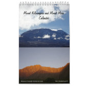 Mount Kilimanjaro & Mount Meru Calendar カレンダー (カバー)