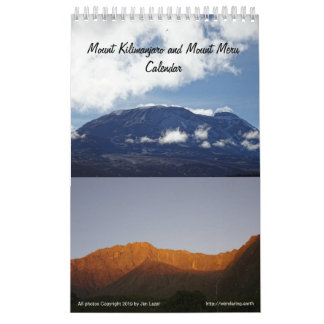 Mount Kilimanjaro & Mount Meru Calendar カレンダー
