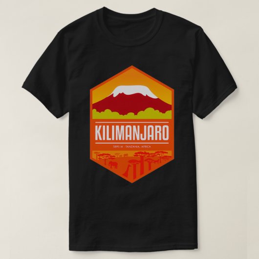 Mount Kilimanjaro Tanzania Africa Tシャツ (デザイン正面)