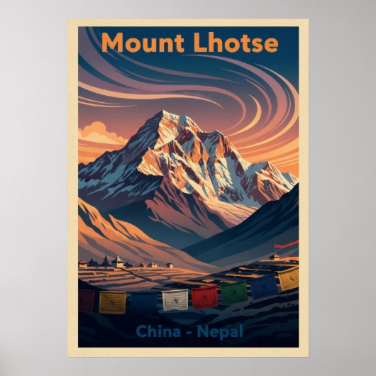 Mount Lhotse Nepal-China V06 ポスター (正面)