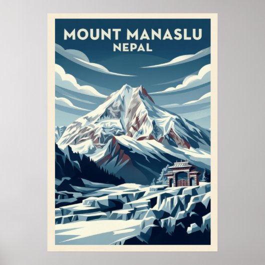 Mount Manaslu Nepal V02 ポスター (正面)