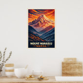 Mount Manaslu Nepal V03 ポスター (キッチン)