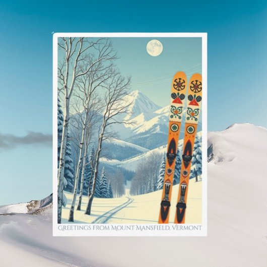 Mount Mansfield Vermont ski Postcard ポストカード