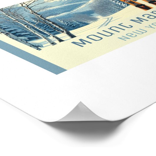 Mount Marcy New York ski resort ポスター (角)