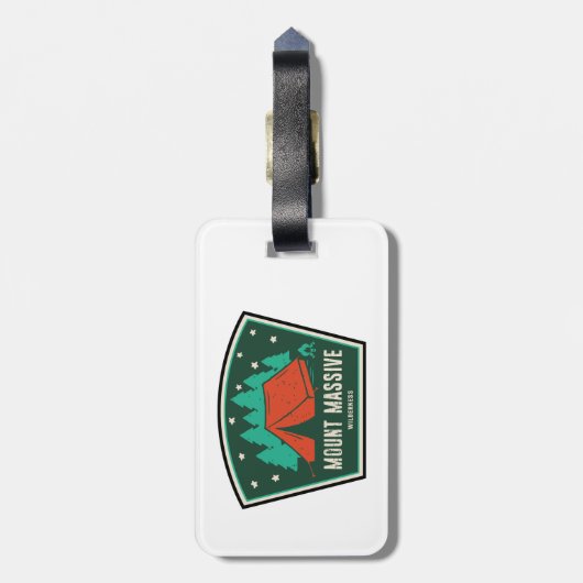 Mount Massive Wilderness Colorado Camping ラゲッジタグ (裏面縦)