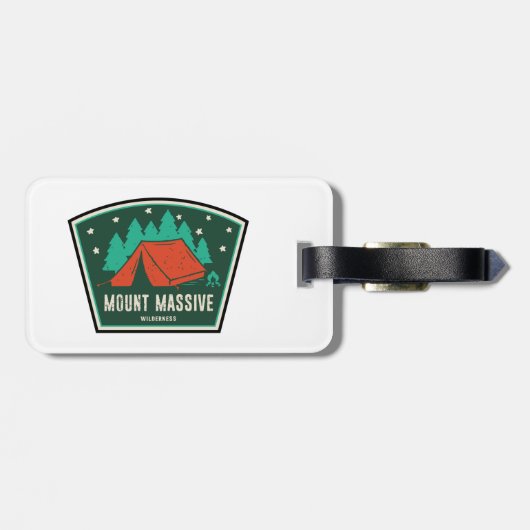 Mount Massive Wilderness Colorado Camping ラゲッジタグ (裏面横)
