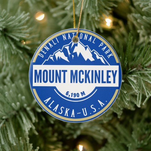 Mount Mckenley Denali National park  セラミックオーナメント (ツリー)