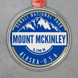 Mount Mckenley Denali National park  メタルオーナメント