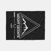 Mount Mt Leconte Smoky Mountains Tennessee Hiking  フリースブランケット (正面(横))