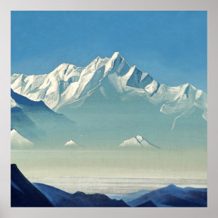 “Mount of Five Treasures” by Nicholas Roerich ポスター