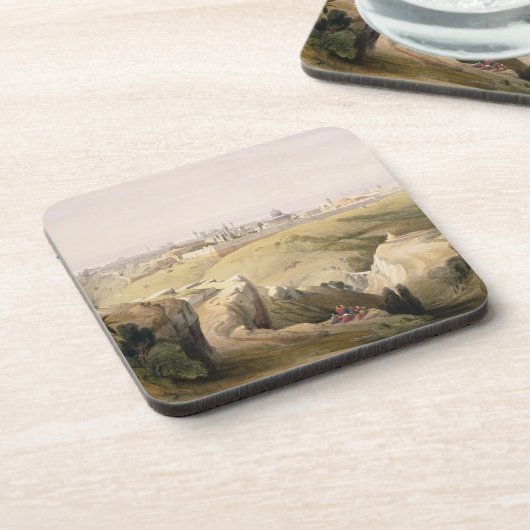 Mount of Olivesからのエルサレム、1839年4月8日 コースター (左側)