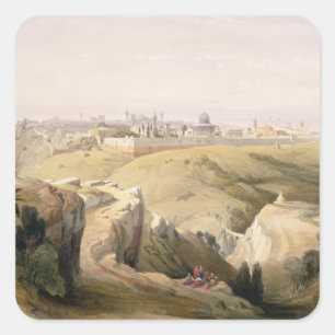 Mount of Olivesからのエルサレム、1839年4月8日 スクエアシール