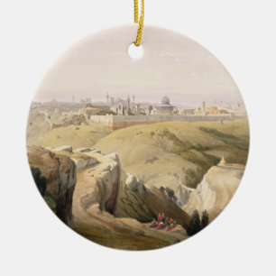 Mount of Olivesからのエルサレム、1839年4月8日 セラミックオーナメント