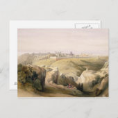 Mount of Olivesからのエルサレム、1839年4月8日 ポストカード (正面/裏面)