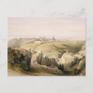 Mount of Olivesからのエルサレム、1839年4月8日 ポストカード