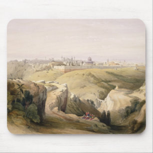 Mount of Olivesからのエルサレム、1839年4月8日 マウスパッド