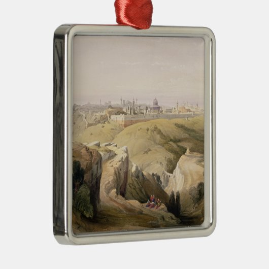 Mount of Olivesからのエルサレム、1839年4月8日 メタルオーナメント (右)