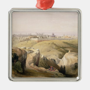 Mount of Olivesからのエルサレム、1839年4月8日 メタルオーナメント