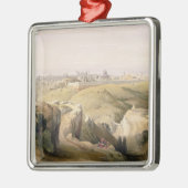 Mount of Olivesからのエルサレム、1839年4月8日 メタルオーナメント (左)