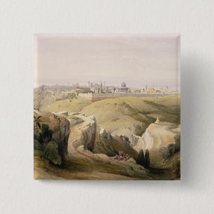 Mount of Olivesからのエルサレム、1839年4月8日 缶バッジ