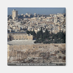 Mount of Olives、エルサレムからの古い都市の眺め、 マグネット