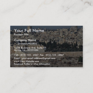 Mount of Olives、エルサレムからの古い都市の眺め、 名刺