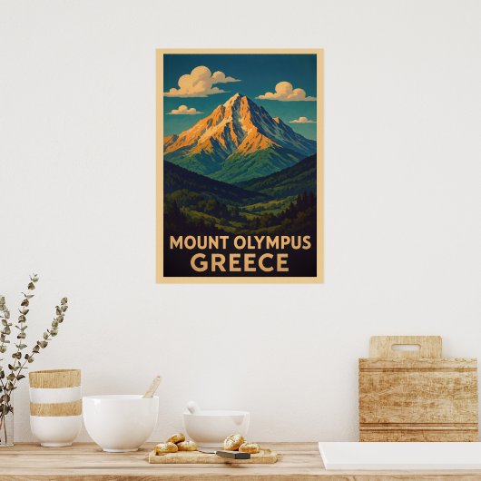 Mount Olympus Greece V01 ポスター (キッチン)