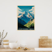 Mount Olympus Greece V02 ポスター (キッチン)