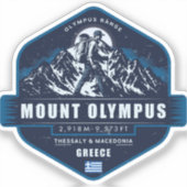 Mount Olympus Hiking Shirt – Olympus Range Greece  シール (正面)