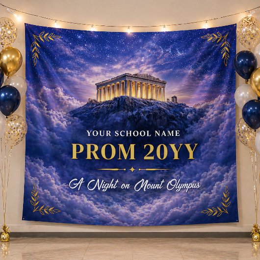 Mount Olympus Prom Night Banner, Custom Homecoming タペストリー