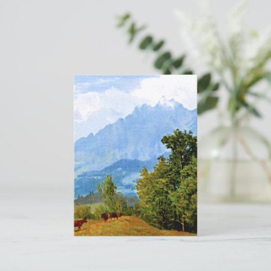 Mount Pilatus, famous artwork by Albert Bierstadt ポストカード (スタンド正面)