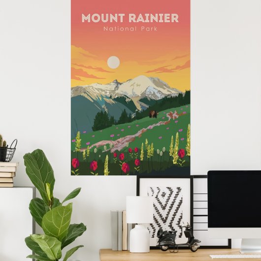 Mount Rainier ポスター (ホームオフィス)