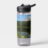 Mount Rainier Lake Reflection with Wildflowers ウォーターボトル (左面)