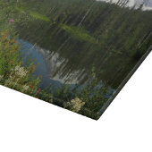 Mount Rainier Lake Reflection with Wildflowers カッティングボード (角)