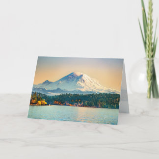 Mount Rainier Lake Washington All Occasion Blank シーズンカード