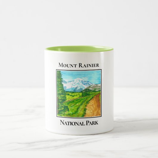 Mount Rainier National Park ツートーンマグカップ (中央)