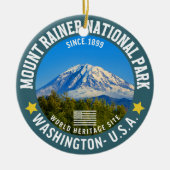 Mount Rainier National Park - Mountain Adventure  セラミックオーナメント (正面)