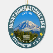 Mount Rainier National Park - Mountain Adventure  セラミックオーナメント (左)