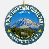 Mount Rainier National Park - Mountain Adventure  セラミックオーナメント (裏面)