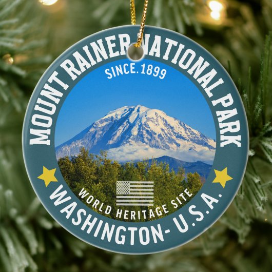 Mount Rainier National Park - Mountain Adventure  セラミックオーナメント
