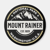 Mount Rainier National Park - Mountain Logo マグネット (正面)