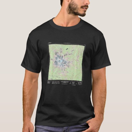 Mount Rainier National Park Topographic Map Premiu Tシャツ (正面)