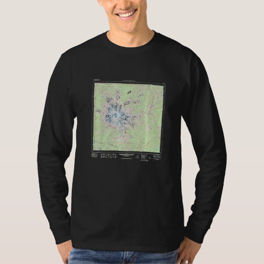 Mount Rainier National Park Topographic Map Premiu Tシャツ (正面)