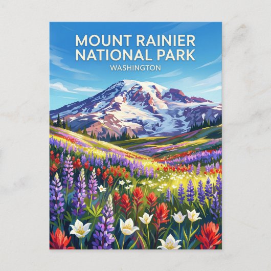 Mount Rainier National Park Washington ポストカード (正面)