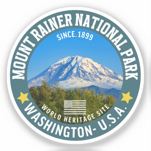 Mount Rainier National Park – Washington Mountain シール (正面)