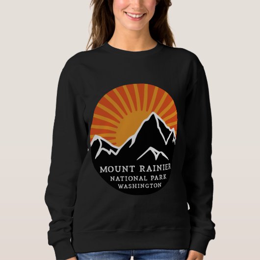 Mount Rainier National Park Washington Sunset Moun スウェットシャツ (正面)