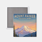 Mount Rainier National Park Washington travel マグネット (正面/裏面)